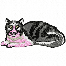 Cats Embroidery Design 6